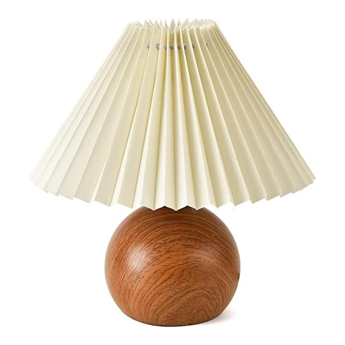 Lámpara de mesa plisada pequeña lámpara moderna de mesita_1