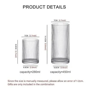 Juego de 4 vasos de vidrio vintage pequeños juego de_2