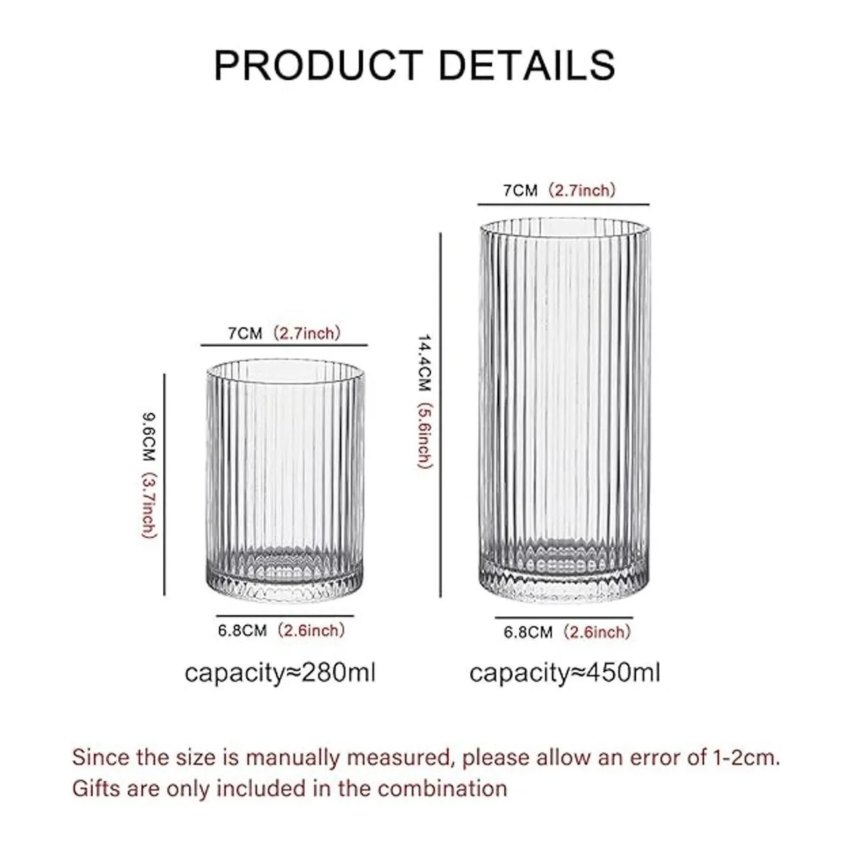 Juego de 4 vasos de vidrio vintage pequeños juego de_2