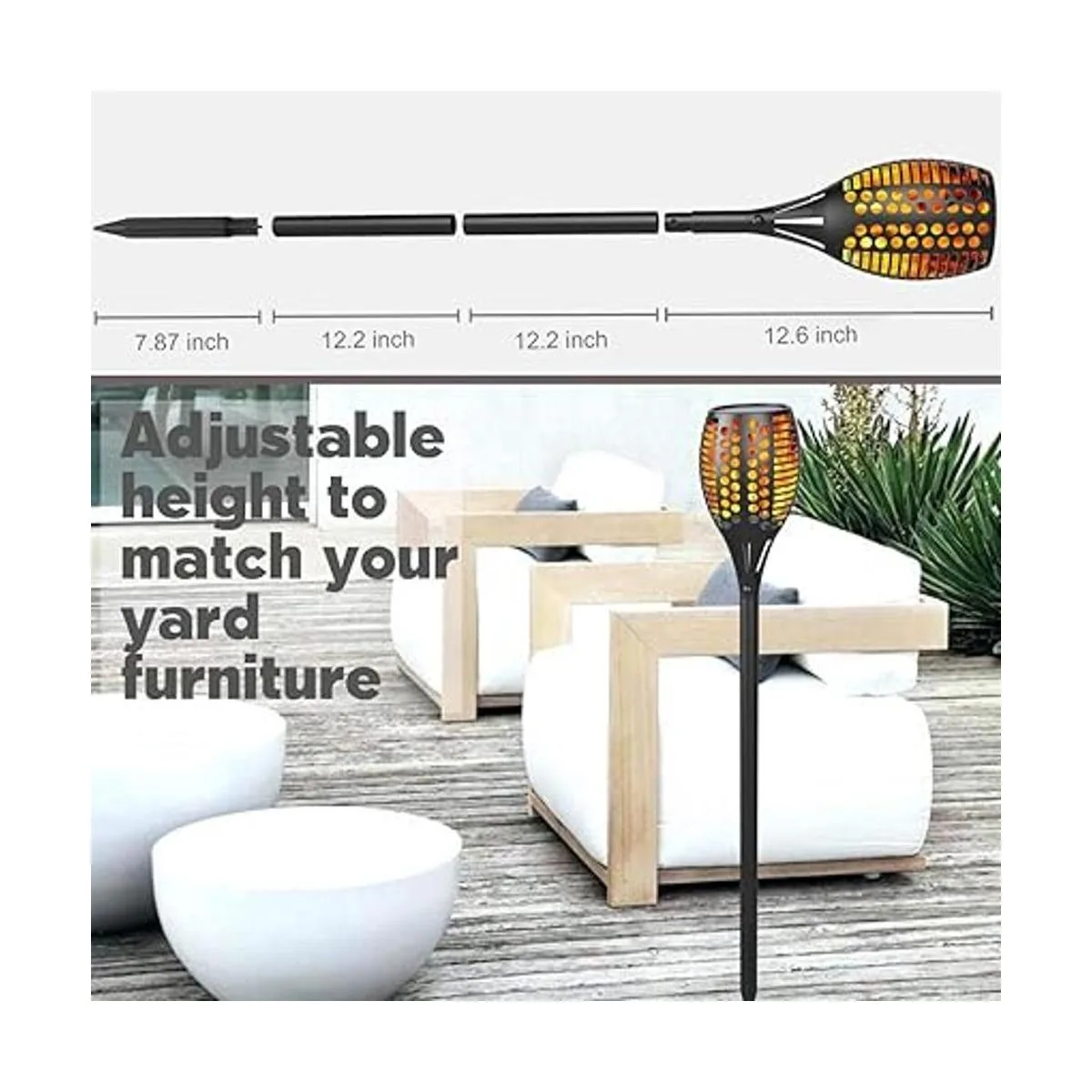 Sunlitec Luces solares tipo antorcha para exteriores_4