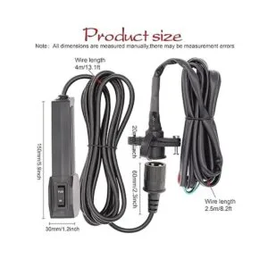 TuoLauthon Kit de control remoto manual con cable de 12 V_2