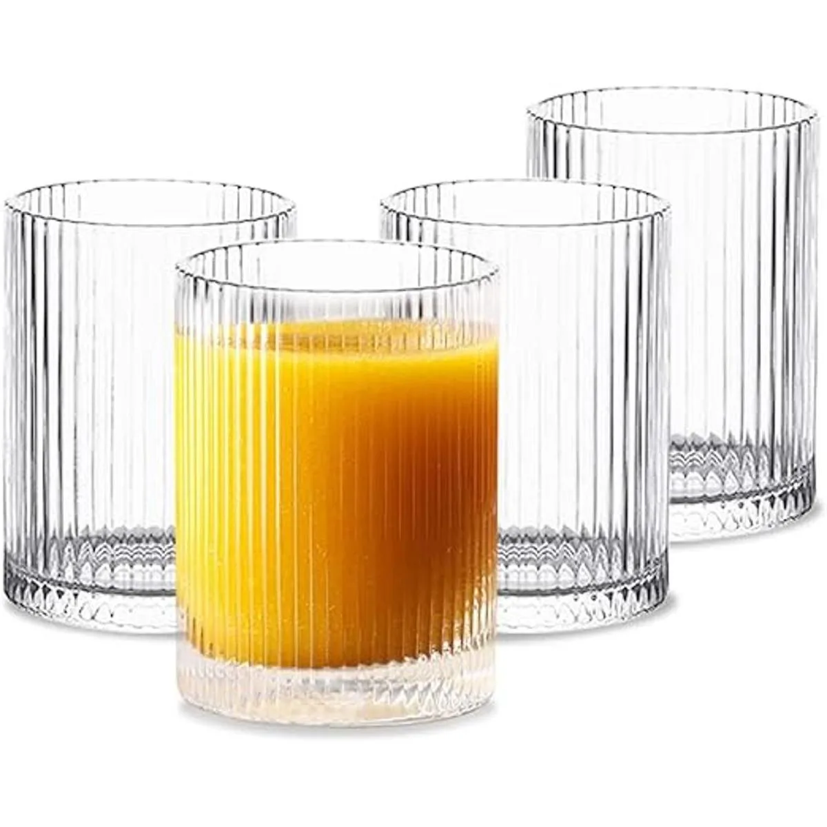 Juego de 4 vasos de vidrio vintage pequeños juego de_1