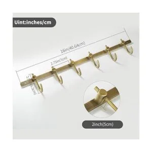 WINCASE Gancho de latón ganchos para toallas de baño_5
