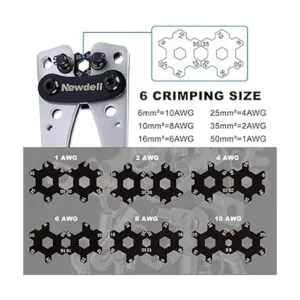 Newdeli Herramienta de engarzado de cable de batería 1010_4