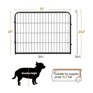 YAHEETECH Corralito con paneles resistentes 816 o 32_6