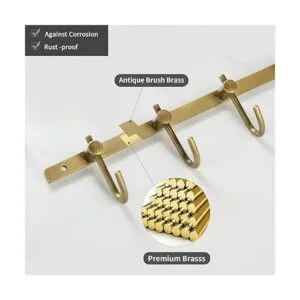 WINCASE Gancho de latón ganchos para toallas de baño_3