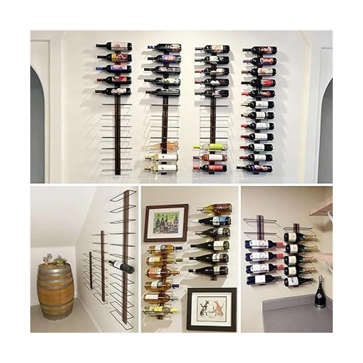 B4Life Estante de vino para pared estante de vino de_6