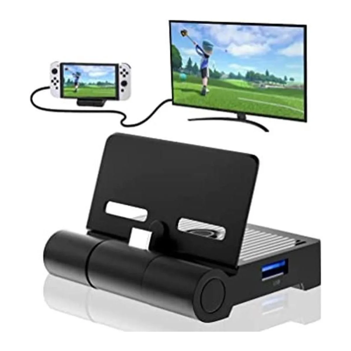 Base de conexión HDMI con interruptor plegable estación_1