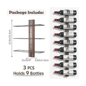 B4Life Estante de vino para pared estante de vino de_5