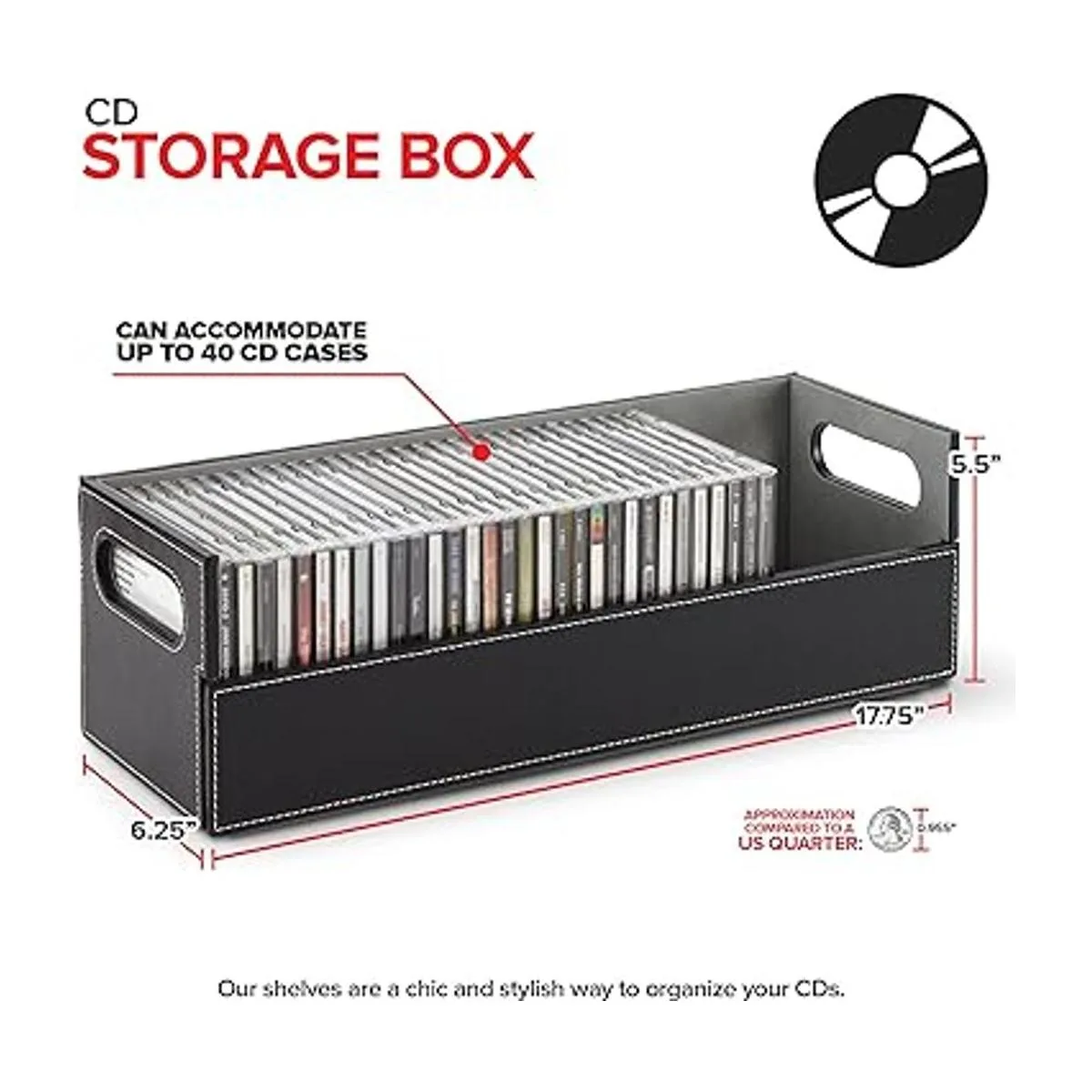 Stock Your Home CD Storage Box Organizer Shelf for Movie_2