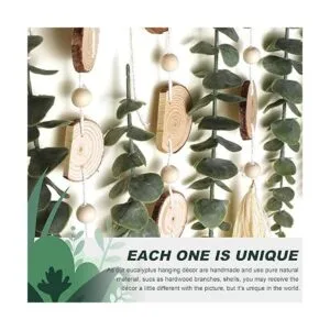 Decoración de baño de eucalipto artificial para colgar en_5