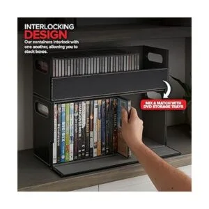 Stock Your Home CD Storage Box Organizer Shelf for Movie_6