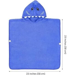 Hudz Kidz Poncho de toalla con capucha prémium para niños_5