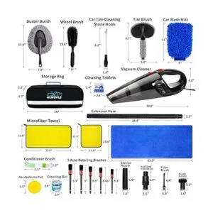 HLWDFLZ Kit de limpieza de lavado de autos de 30 piezas_2