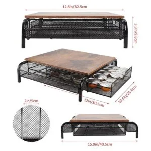 Lyeasw Soporte rústico para cápsulas de café para tazas K_3