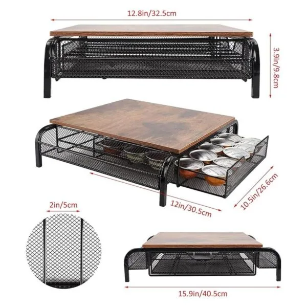 Lyeasw Soporte rústico para cápsulas de café para tazas K_3