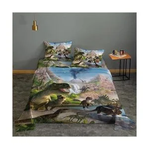 NiuOne Juego de sábanas de dinosaurios de 4 piezas tamaño_1