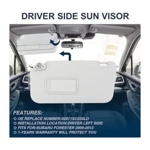 Driver Left Side Sun Visor Compatible with Subaru Forester_2