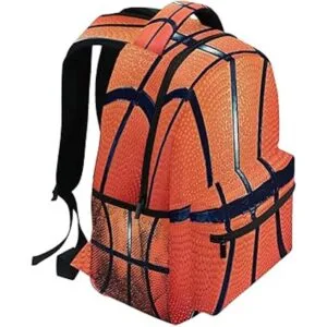 Mochila escolar con textura de pelota deportiva para_5