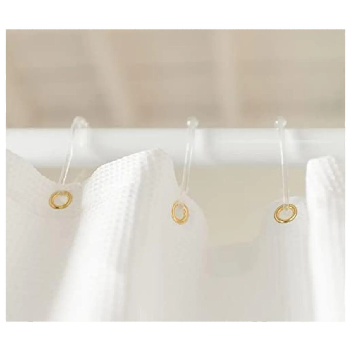 Elena Home Goods Cortina de ducha de tela poliéster de_4