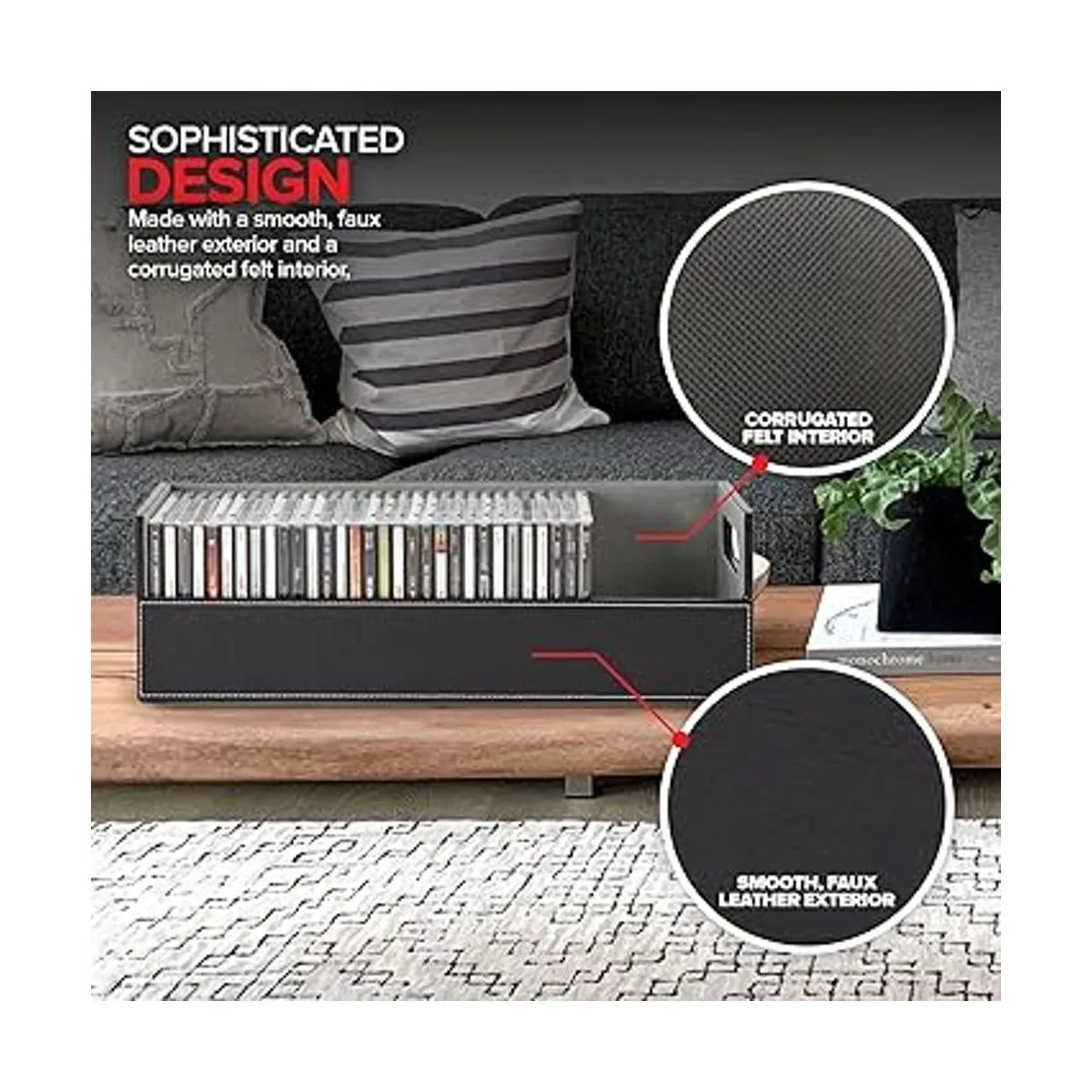 Stock Your Home CD Storage Box Organizer Shelf for Movie_5