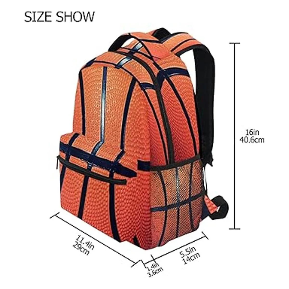 Mochila escolar con textura de pelota deportiva para_2