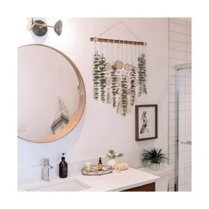 Decoración de baño de eucalipto artificial para colgar en_3