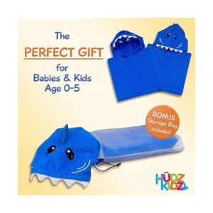 Hudz Kidz Poncho de toalla con capucha prémium para niños_4