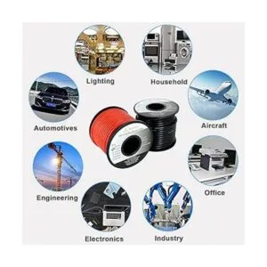 ZIGPEO Alambre de silicona de 16 AWG carrete negro de 100_6