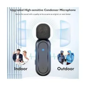 Paquete de 2 micrófonos Lavalier inalámbricos para iPhone_4