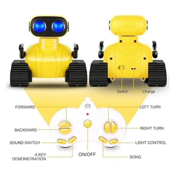 Robot de juguete robot de control remoto con música y_3