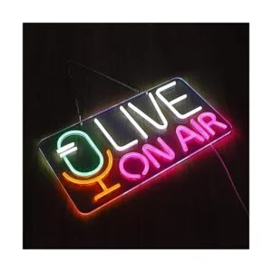 Geewkooy Live ON AIR Letrero de neón para barra de_5