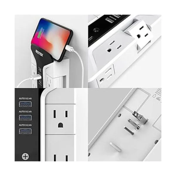 BESTEK Regleta protectora de sobretensiones de 7_5