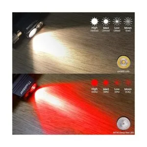 Linterna frontal roja recargable 77 para exteriores D25LR_2