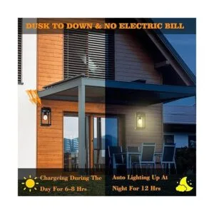 Lámpara solar de pared para exteriores 2 piezas con 3_2