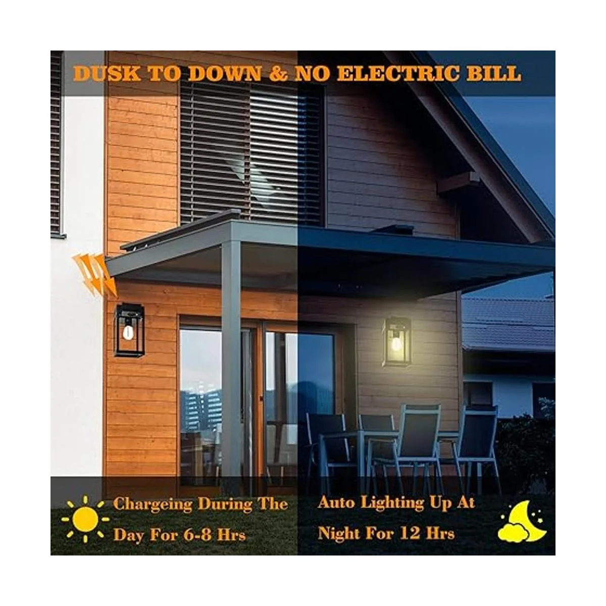 Lámpara solar de pared para exteriores 2 piezas con 3_2