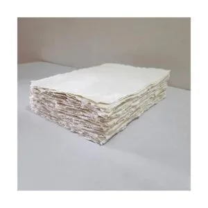 ETailor Papel blanco hecho a mano con borde de cubierta en_5