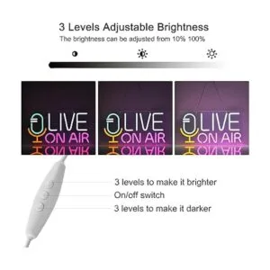 Geewkooy Live ON AIR Letrero de neón para barra de_3