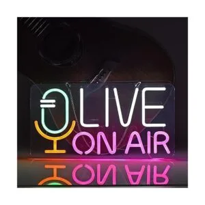 Geewkooy Live ON AIR Letrero de neón para barra de_6