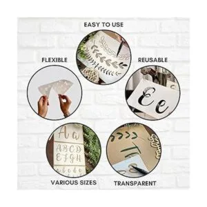 Kit de plantillas de boutique 45 piezas reutilizables_3