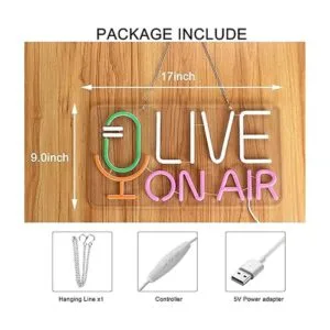 Geewkooy Live ON AIR Letrero de neón para barra de_2