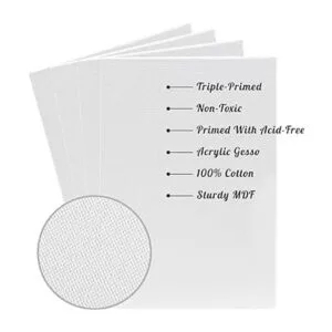 Paquete de 72 lienzos para pintar de 5 x 7 pulgadas_3