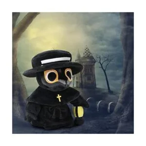 Plague Doctor Juguete de peluche de 14 pulgadas almohada_5