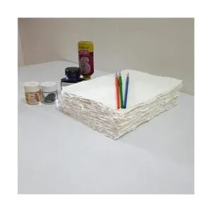 ETailor Papel blanco hecho a mano con borde de cubierta en_2