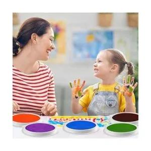 Lorzon Paquete de 16 almohadillas de tinta lavables para_5