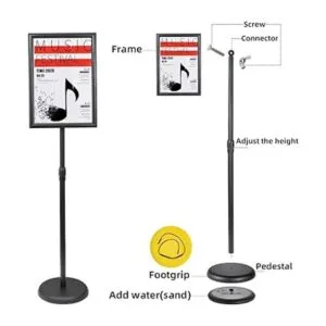 Soporte ajustable para carteles de alta resistencia_3