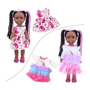 Muñecas negras y muñecas negras juego de accesorios de_4