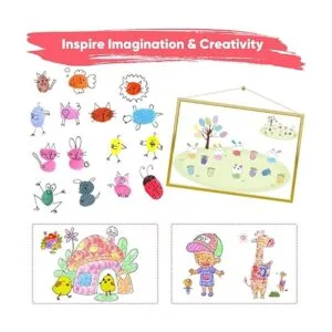 Lorzon Paquete de 16 almohadillas de tinta lavables para_4