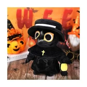 Plague Doctor Juguete de peluche de 14 pulgadas almohada_3
