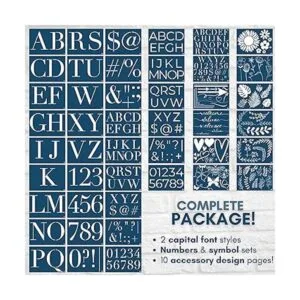 Kit de plantillas de boutique 45 piezas reutilizables_2